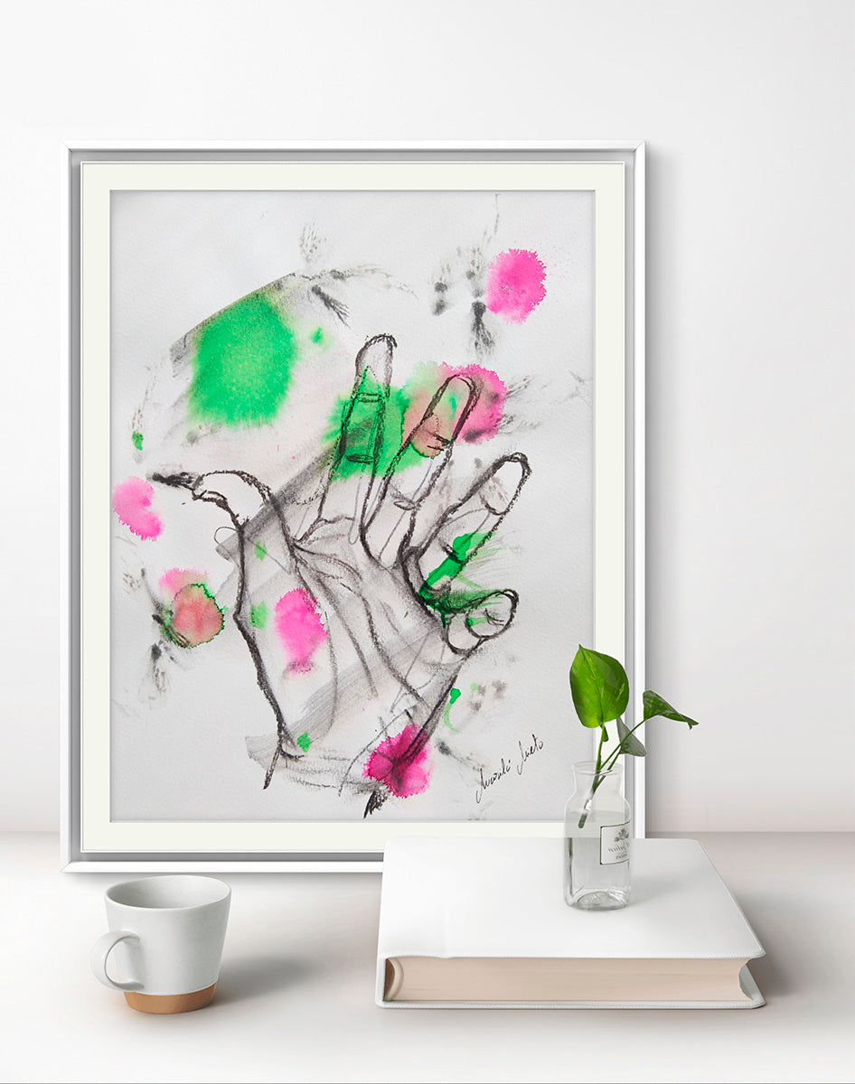 La obra 'Primavera' en un ambiente sereno, ideal para meditación o lectura. Arte inspirado en el presente.